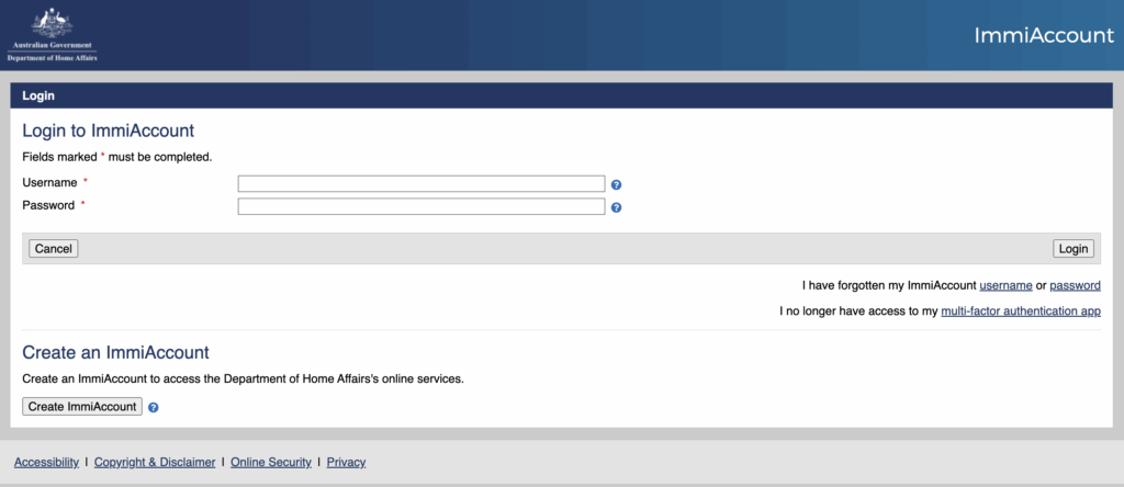 ImmiAccount TranQuill Legal
